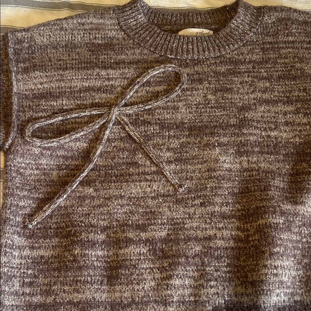 Universal Thread Bow Sweater Brown Crew Neck Wome… - image 11
